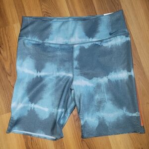 Nike Women's Blue Tie-Dye Dri Fit Shorts